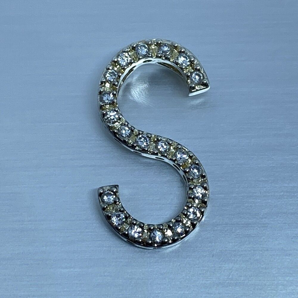 925 Solid Sterling Silver Initial Script Letter “… - image 2